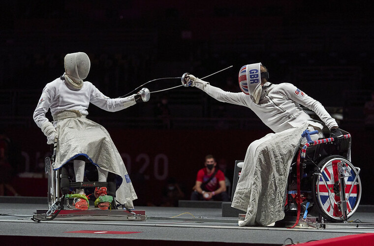 Wheelchair fencer Piers Gilliver individual Epee A