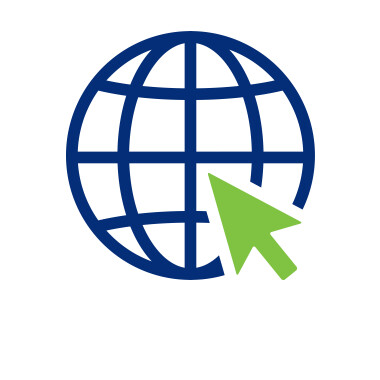 Icon that represents digital activity, websites, being online.