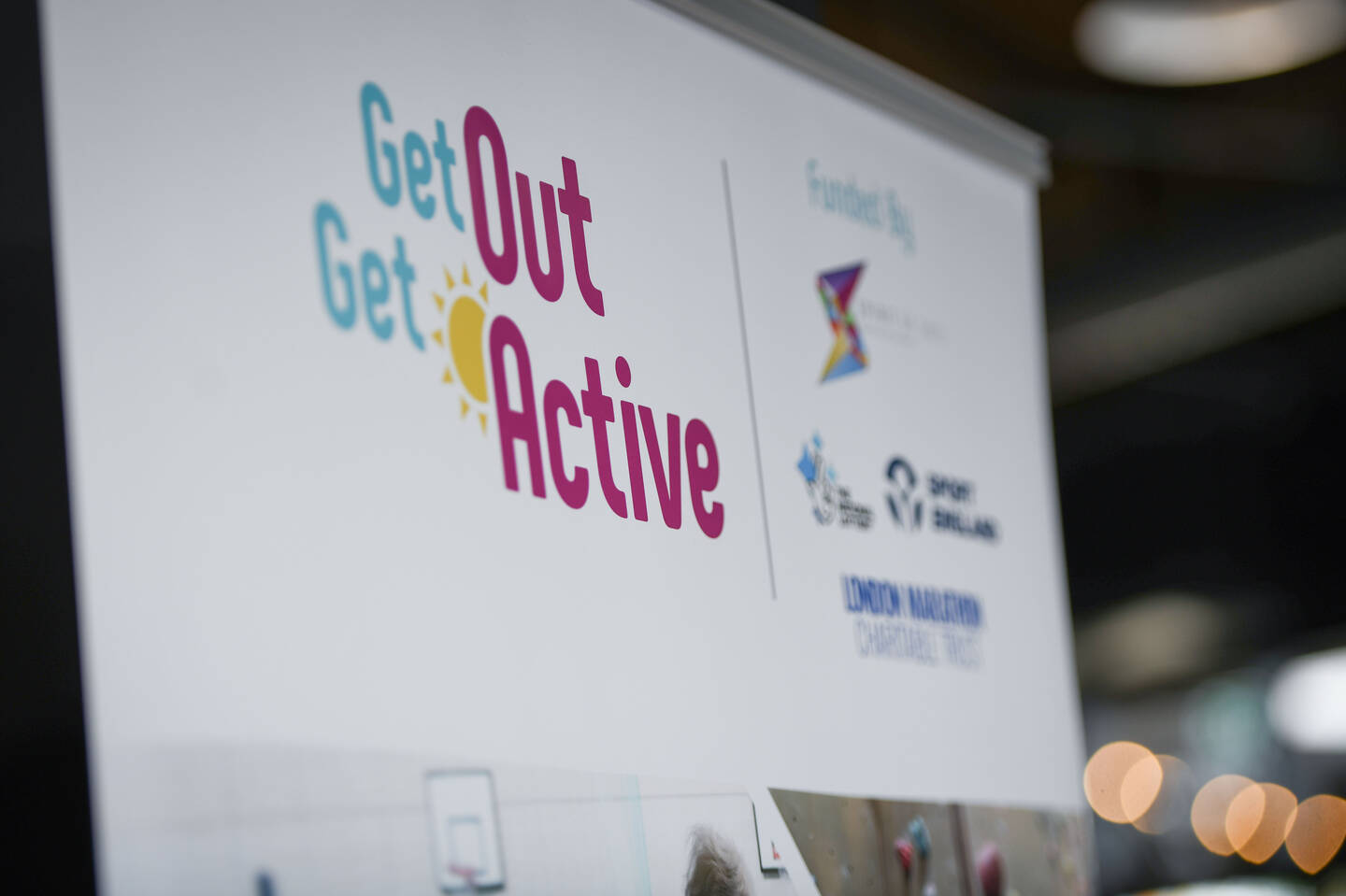 Get Out Get Active on a slide